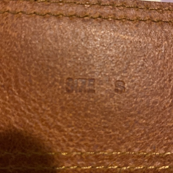 Vintage Brown Leather Belt Large Square Buckle Banana Republic - Picture 10 of 11